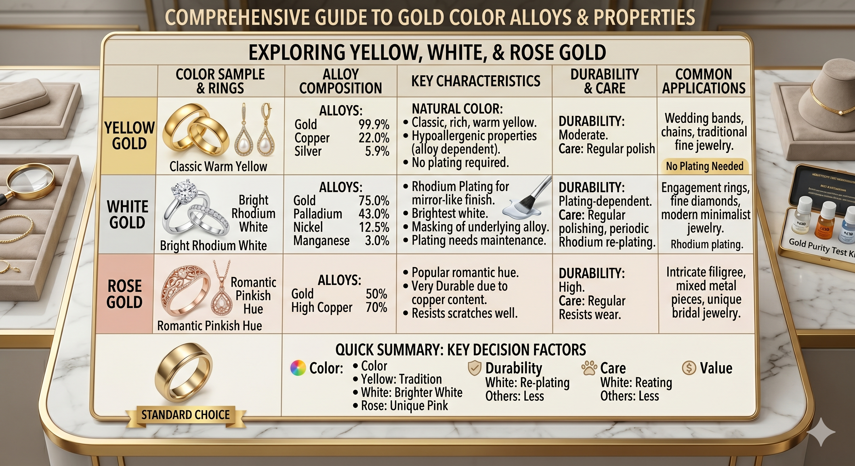 14K Comparison Table